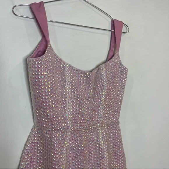 Markarian Ginevra Sequin pink midi Dress size 0 NEW! New with tags!